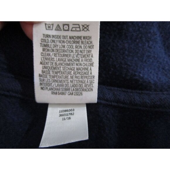 U of A Rhinestone Victorias Secret PINK Navy Red Hoodie Sweatshirt 5th Ocean Sm - Picture 7 of 13